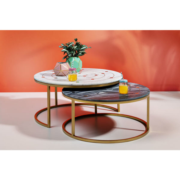 Bijzettafel Table Mystic Round (2/Set) Ø90cm Kare Design Bijzettafel 83390