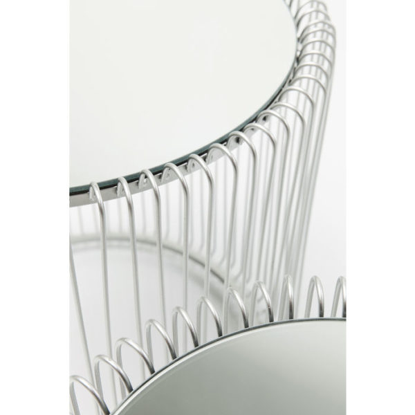 Bijzettafel Table Wire Silver (2/Set) Ã˜44cm Kare Design Bijzettafel 80899