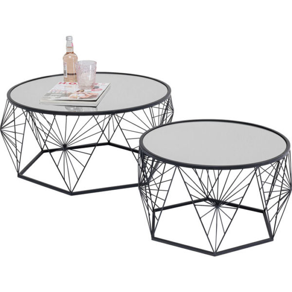Salontafel Table Cobweb Black (2/Set) Kare Design Salontafel 85714