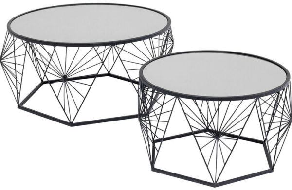 Salontafel Table Cobweb Black (2/Set) Kare Design Salontafel 85714