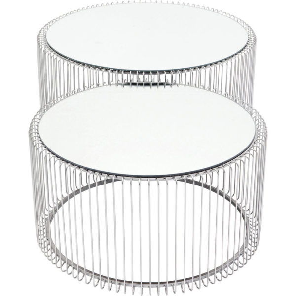 Salontafel Table Wire Silver (2/Set) Kare Design Salontafel 80898