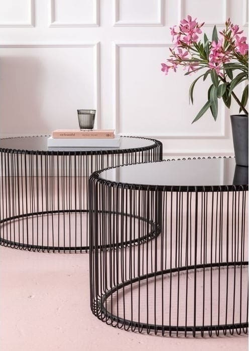 Salontafel Table Wire Uno Black 60x90cm Kare Design Salontafel 84517