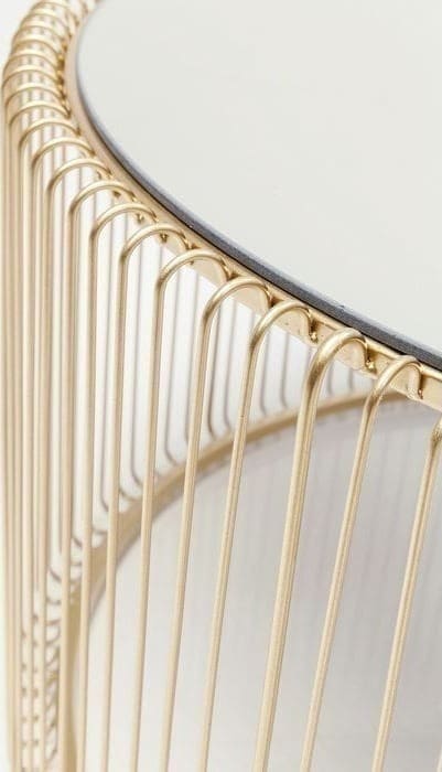 Salontafel Table Wire Uno Brass Ø80cm Kare Design Salontafel 84516