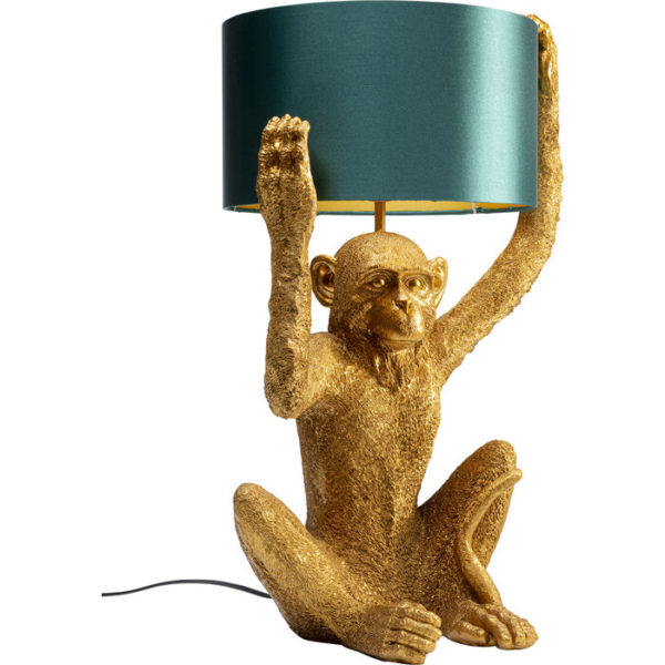 Tafellamp Lamp Animal Holding Monkey Gold Kare Design Tafellamp 53223