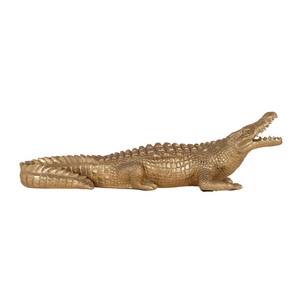 Richmond Interiors Crocodile deco object medium (Goud) Goud Woonaccessoire