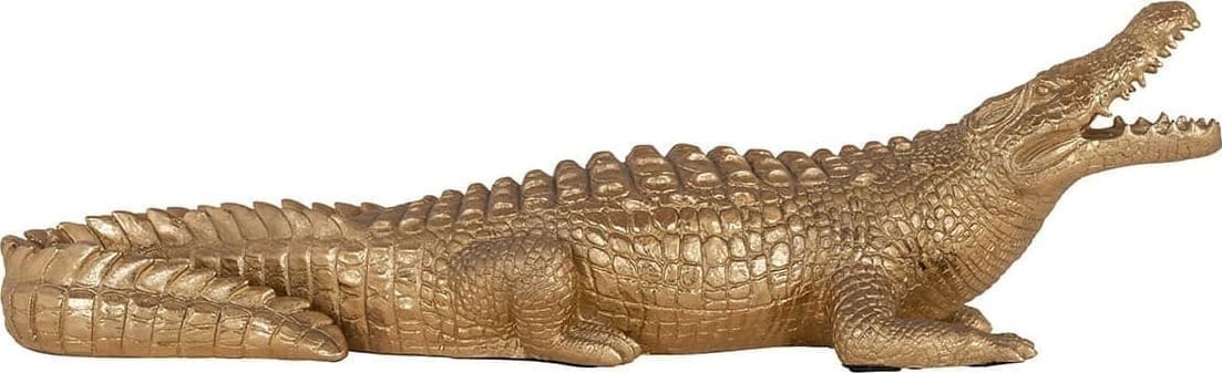 Richmond Interiors Crocodile deco object medium (Goud) Goud Woonaccessoire