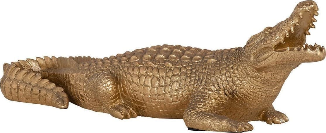 Richmond Interiors Crocodile deco object medium (Goud) Goud Woonaccessoire