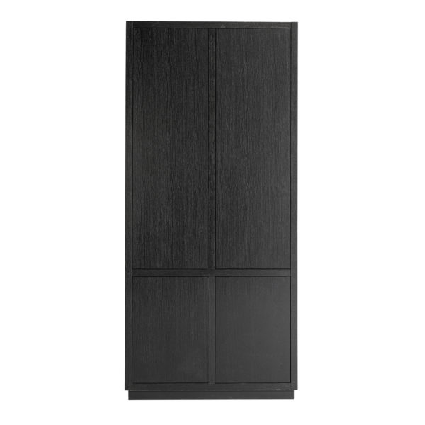 Richmond Interiors Dichte kast Oakura 2x2-deuren (Zwart) Zwart Linnenkast