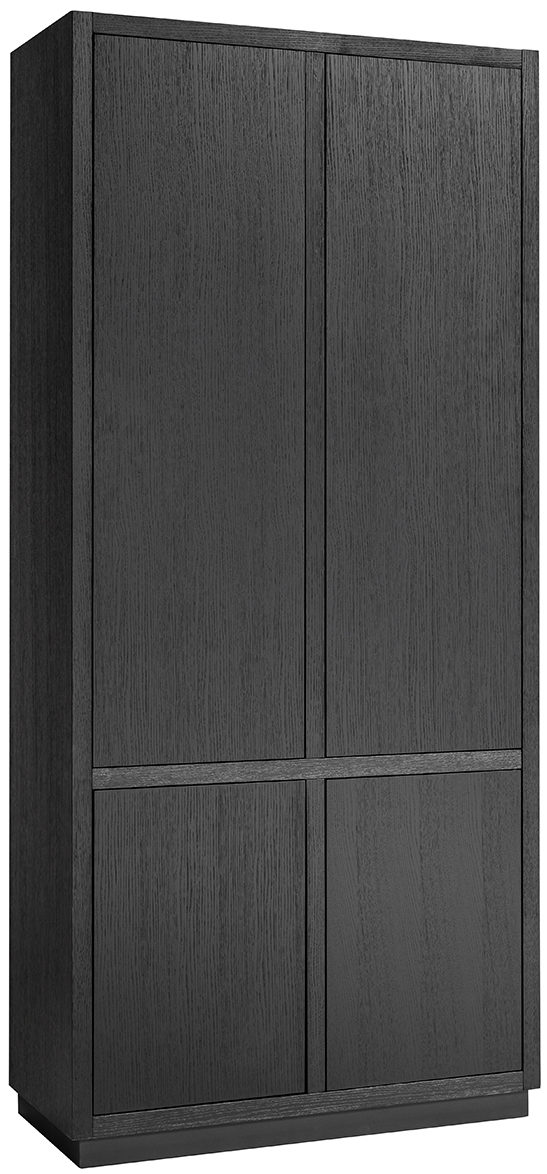 Richmond Interiors Dichte kast Oakura 2x2-deuren (Zwart) Zwart Linnenkast