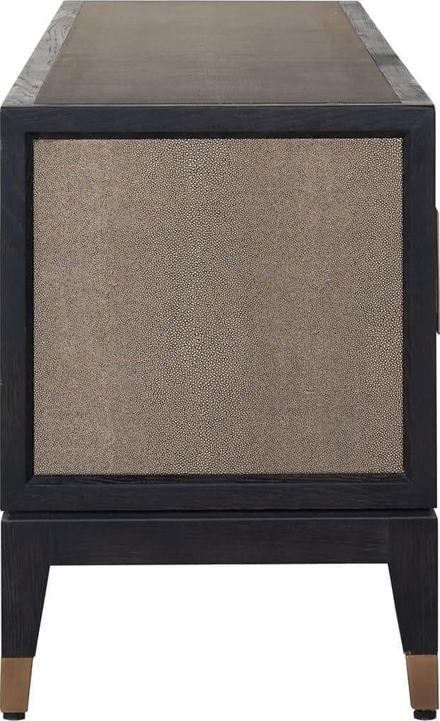 Richmond Interiors TV-dressoir Bloomingville 4-deuren shagreen (Goud) Goud Dressoir