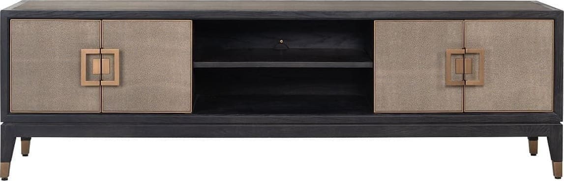 Richmond Interiors TV-dressoir Bloomingville 4-deuren shagreen (Goud) Goud Dressoir