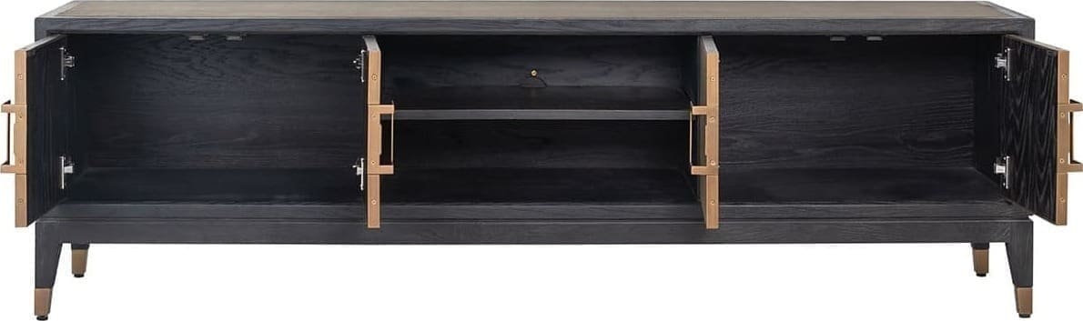 Richmond Interiors TV-dressoir Bloomingville 4-deuren shagreen (Goud) Goud Dressoir