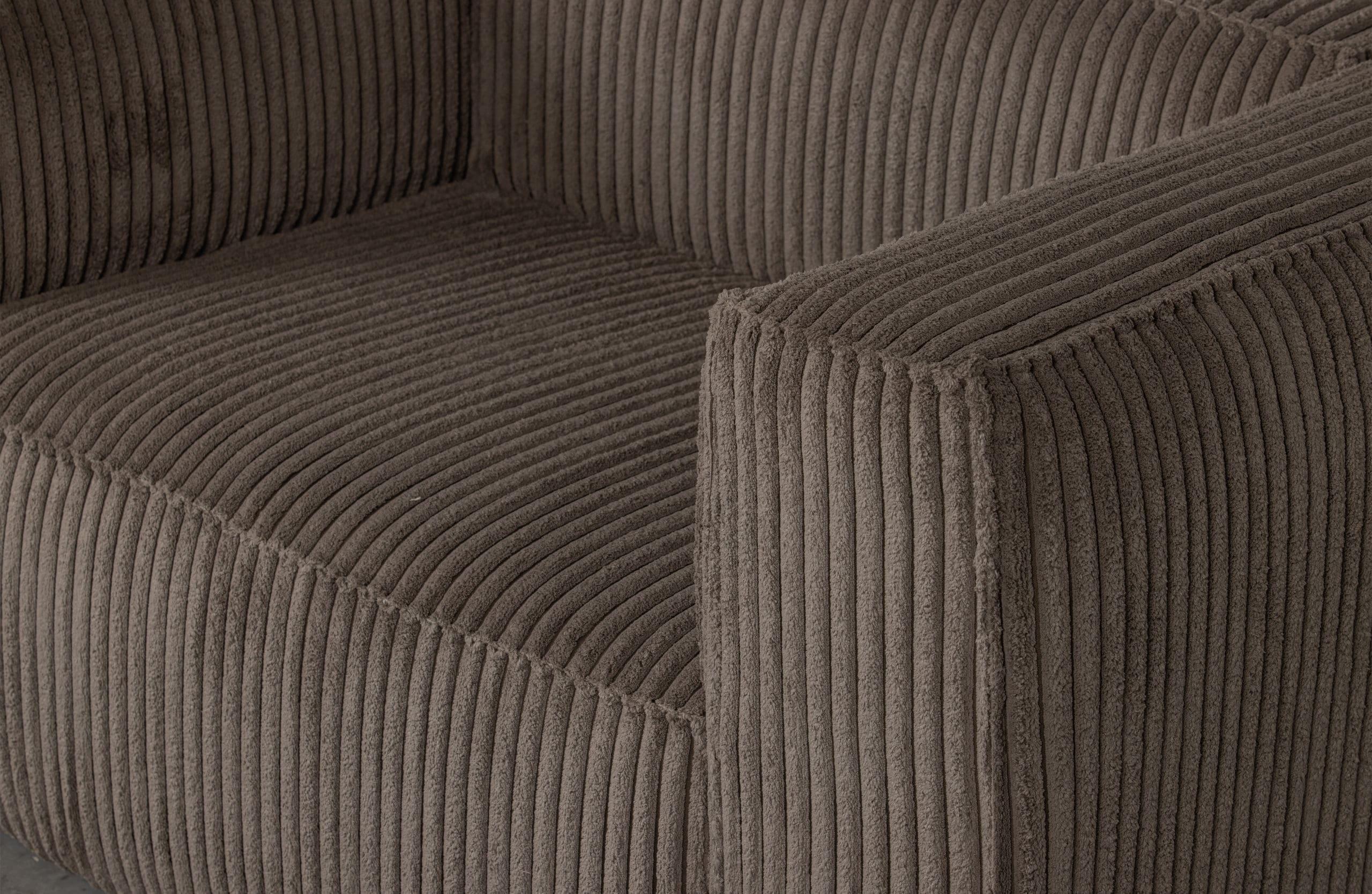 WOOOD Bean Fauteuil Grove Ribstof Mud Mud Bank