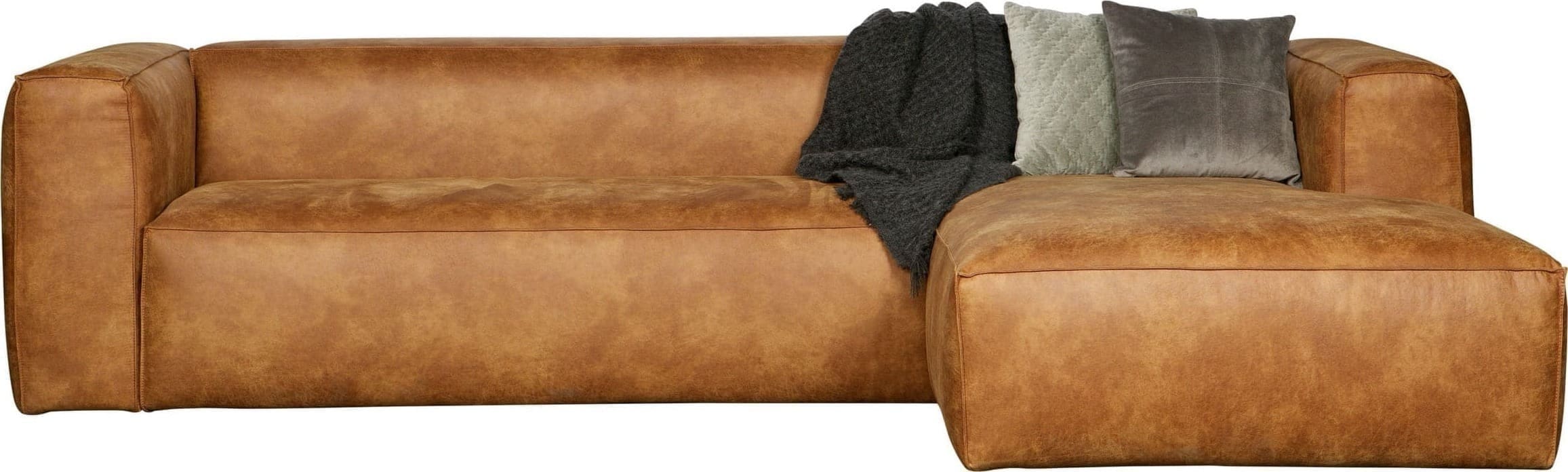 WOOOD Bean Hoekbank Rechts Cognac Cognac Bank