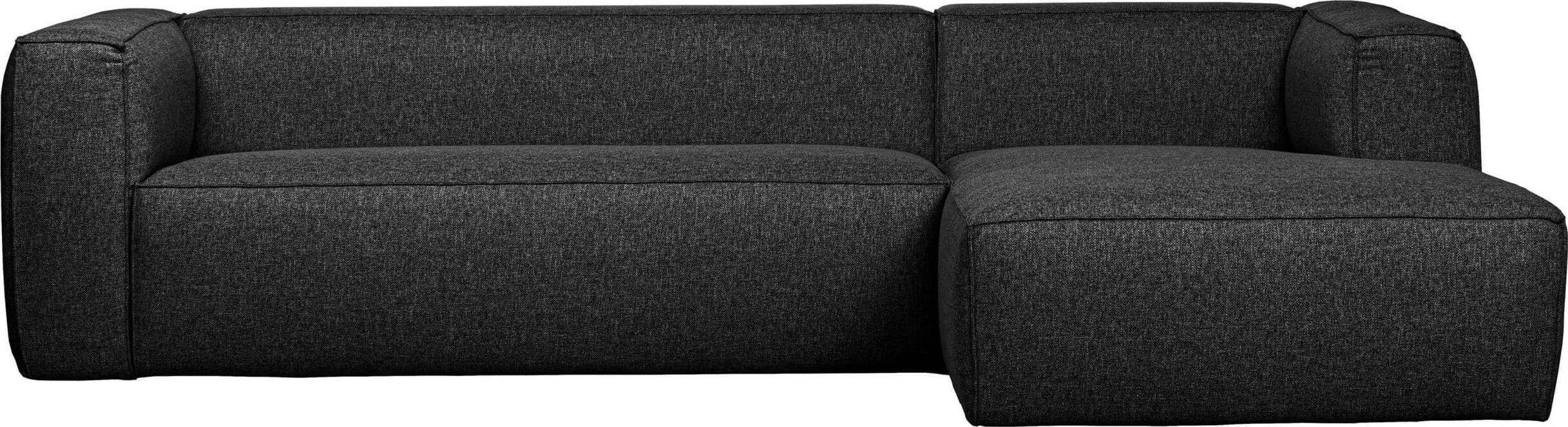 WOOOD Bean Hoekbank Rechts Incl. Kussens Donkergrijs Gemeleerd Dark grey Bank
