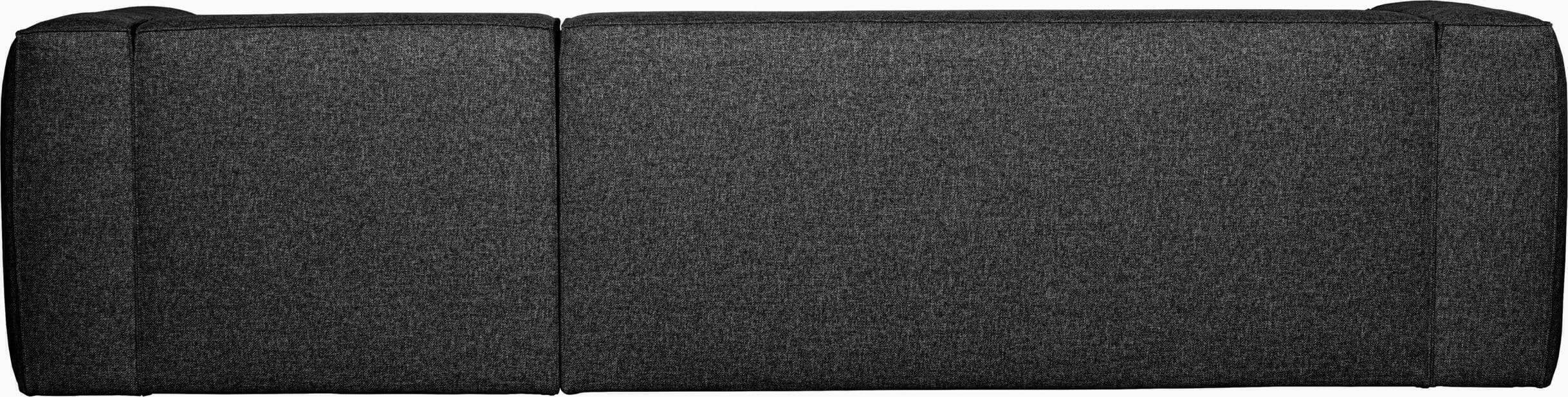 WOOOD Bean Hoekbank Rechts Incl. Kussens Donkergrijs Gemeleerd Dark grey Bank