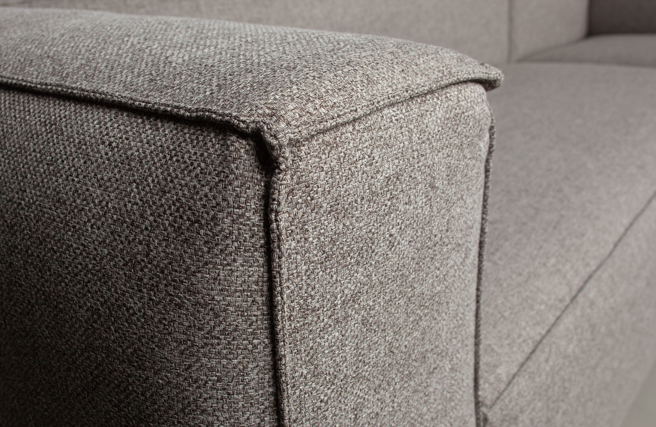 WOOOD Bean Hoekbank Rechts Incl. Kussens Lichtgrijs Gemeleerd Light grey Bank