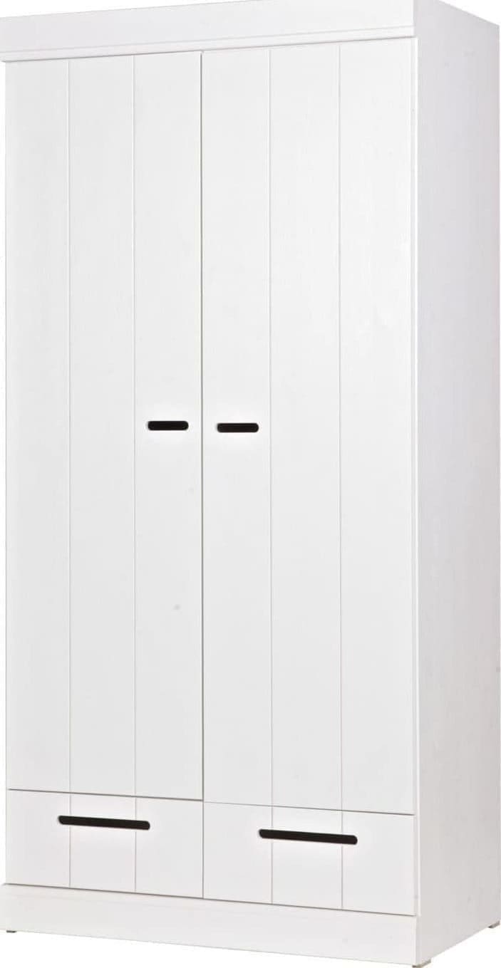 WOOOD Connect - 2 Drs Lade - Strokendeur Wit White Kast