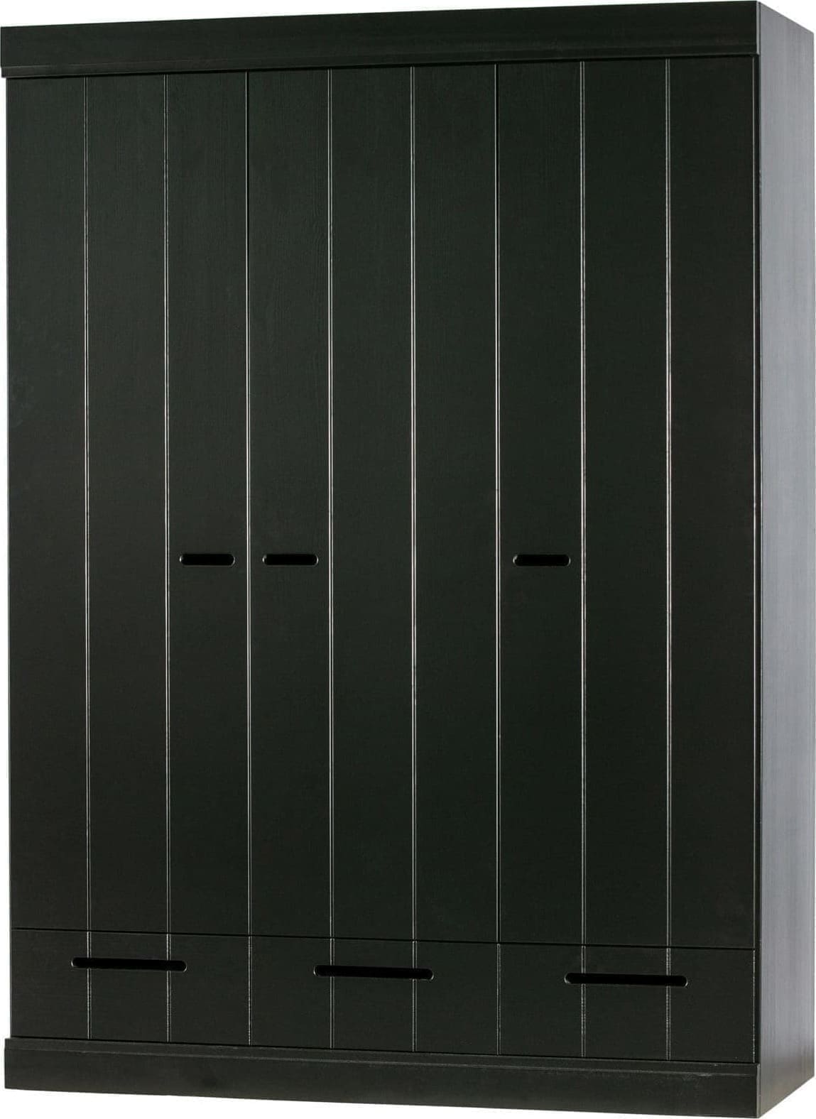WOOOD Connect - 3 Drs Lade - Strokendeur Zwart Black Kast