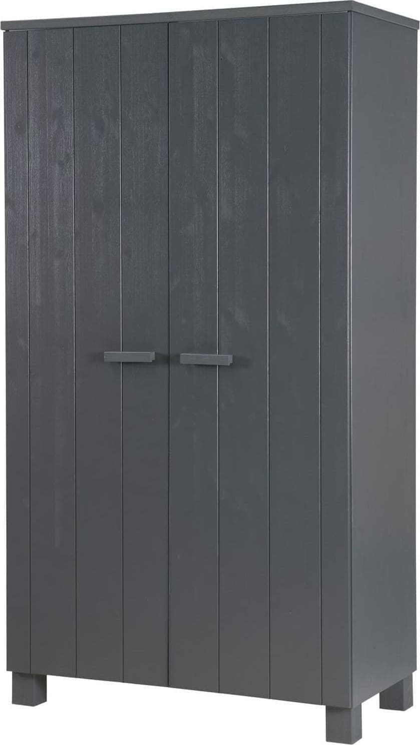 WOOOD Dennis Kast Grenen Steel Grey Geborsteld Steel grey Kast