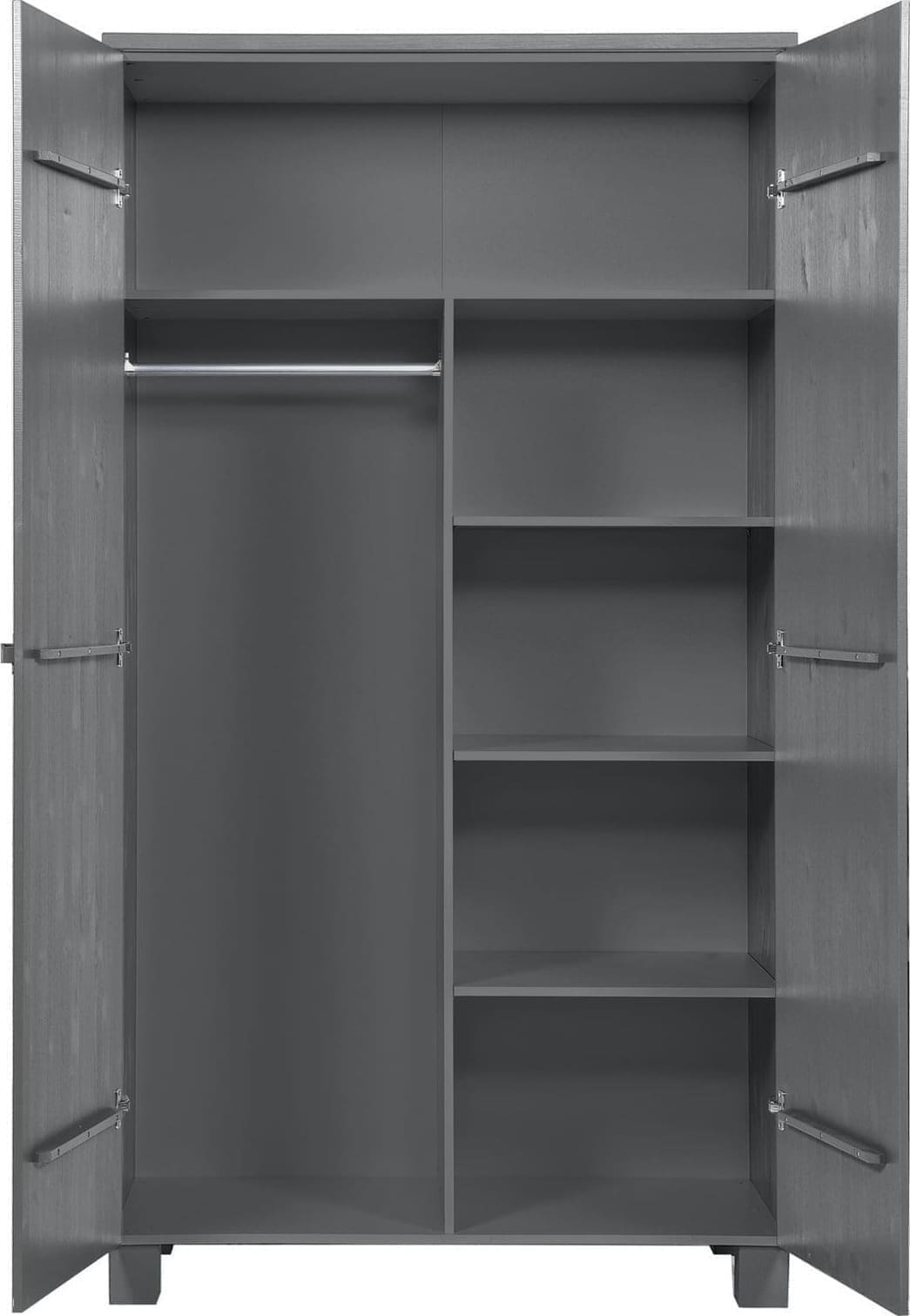 WOOOD Dennis Kast Grenen Steel Grey Geborsteld Steel grey Kast