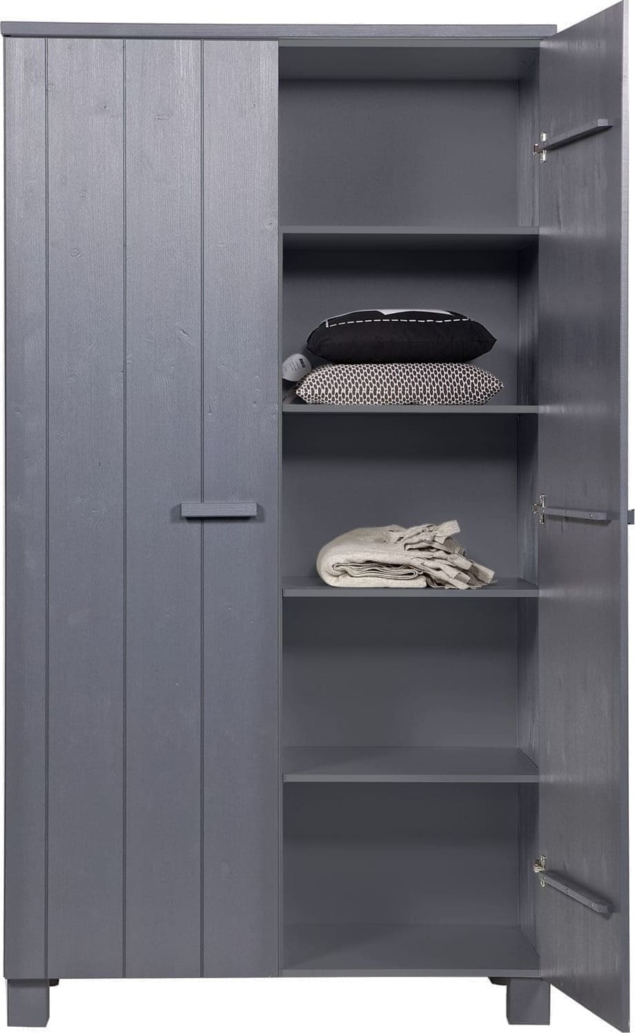 WOOOD Dennis Kast Grenen Steel Grey Geborsteld Steel grey Kast