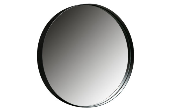 WOOOD Doutzen Spiegel Metaal Zwart Ã˜50cm Black Woonaccessoire