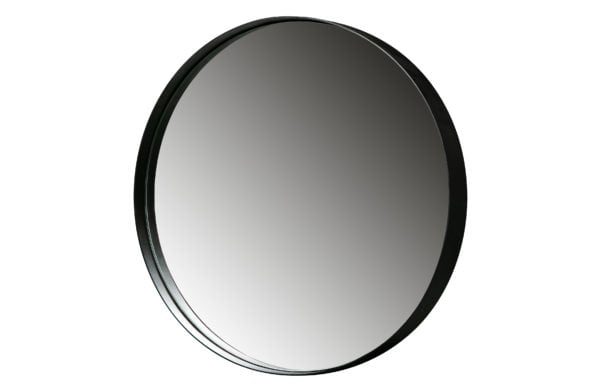 WOOOD Doutzen Spiegel Metaal Zwart Ã˜80cm Black Woonaccessoire