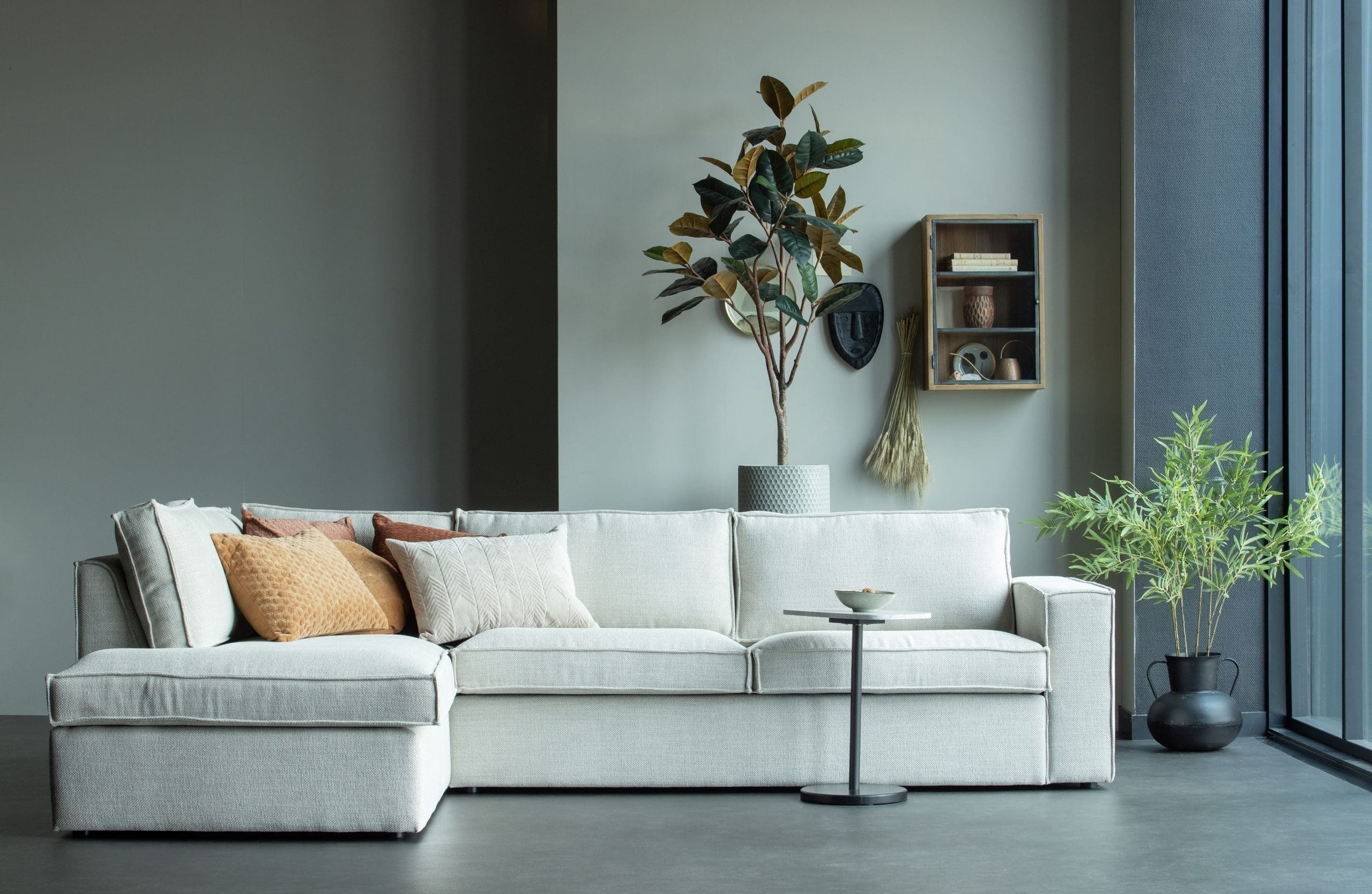 WOOOD Freddie Hoekbank Links Naturel Natural Bank