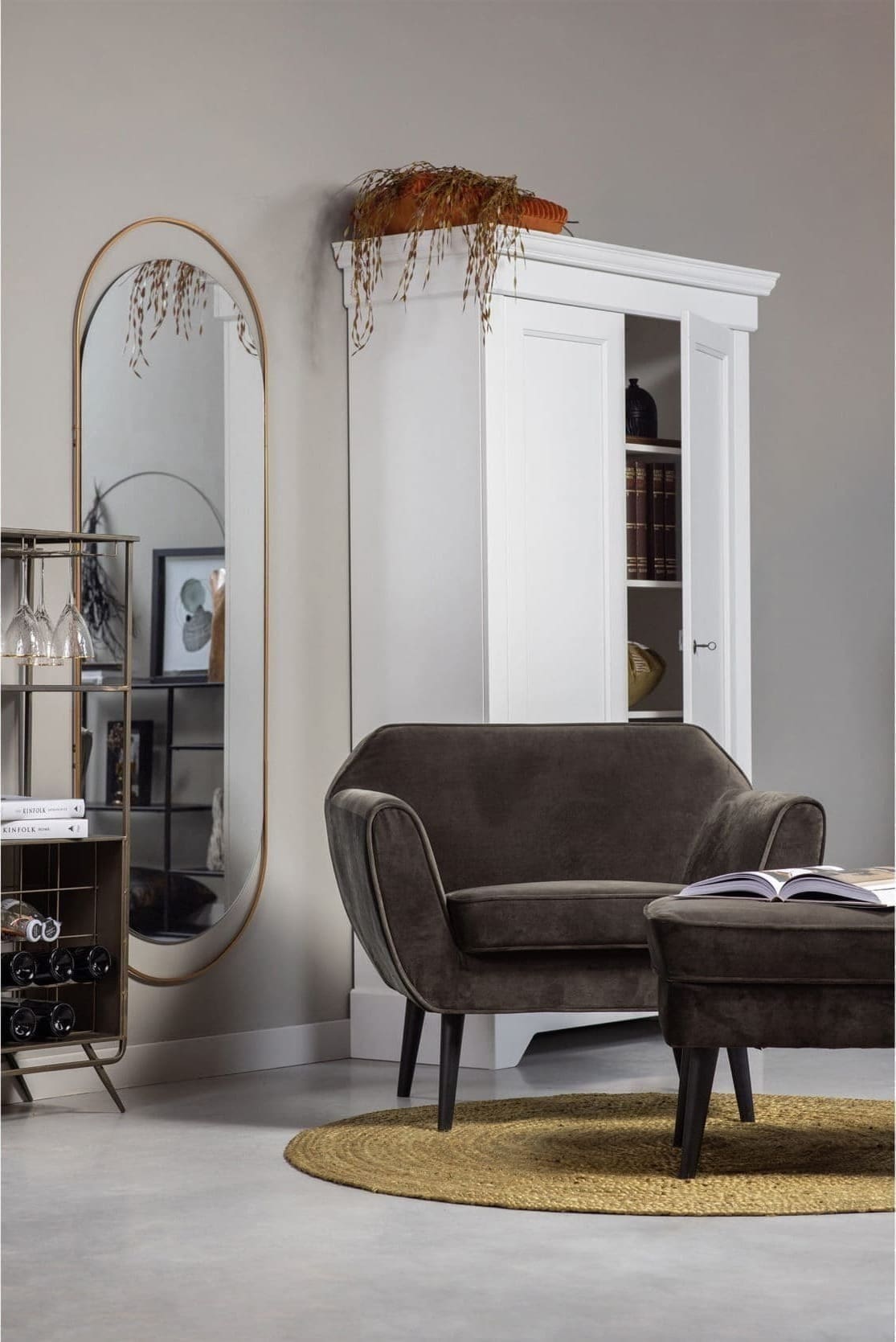 WOOOD Isabel Brocante Kast Grenen Wit White Kast