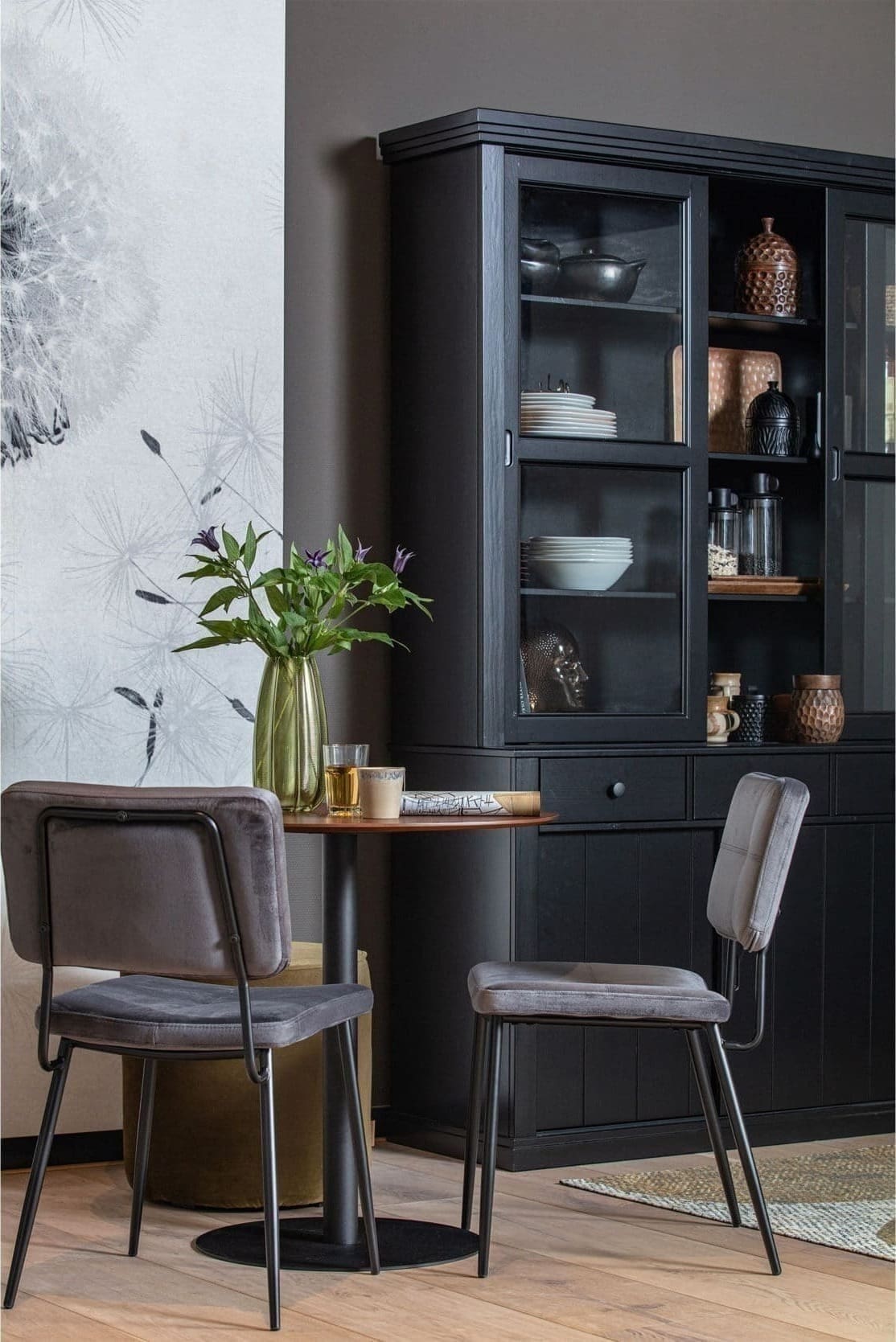 WOOOD Lagos Winkelkast Grenen Zwart Black Kast