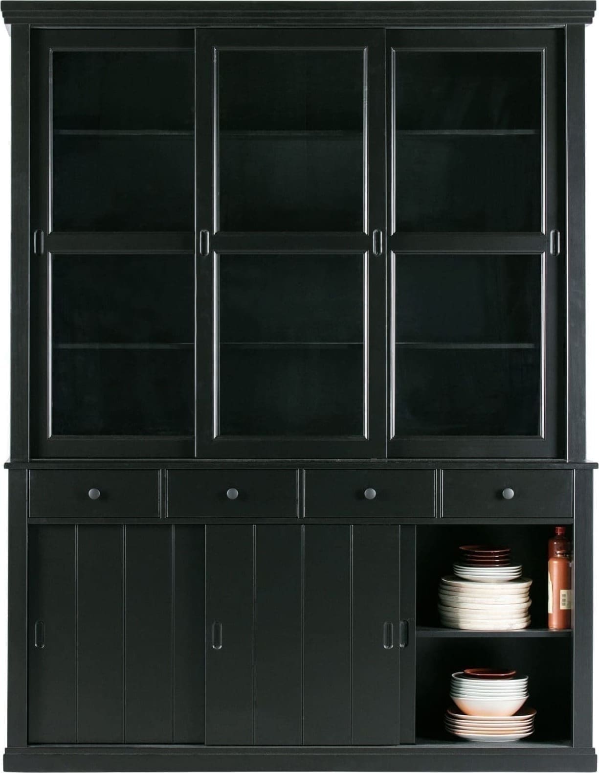 WOOOD Lagos Winkelkast Grenen Zwart Black Kast