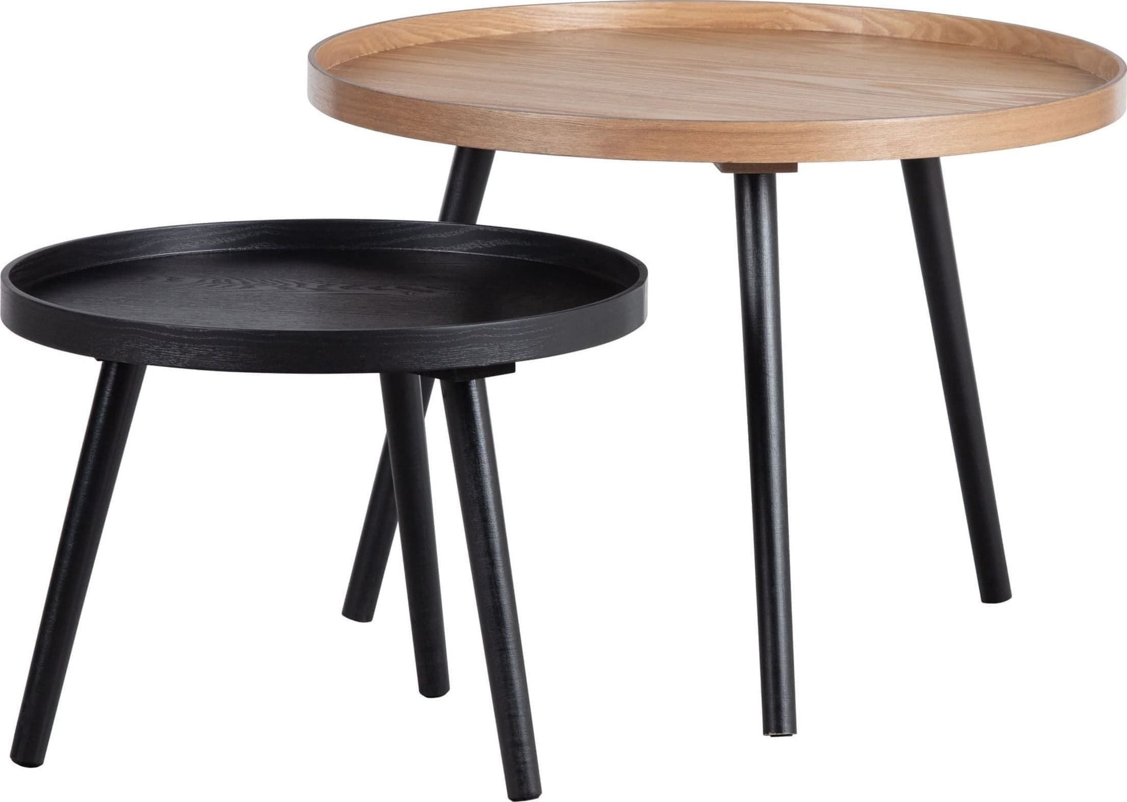 WOOOD Mesa Bijzettafel M Hout Zwart 45xØ45 Black Eettafel