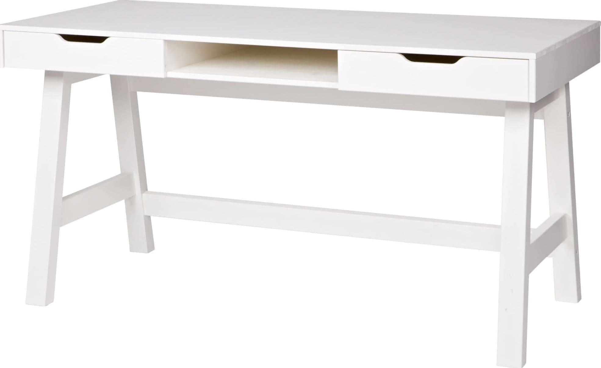 WOOOD Nikki Bureau Grenen Wit White Bureau