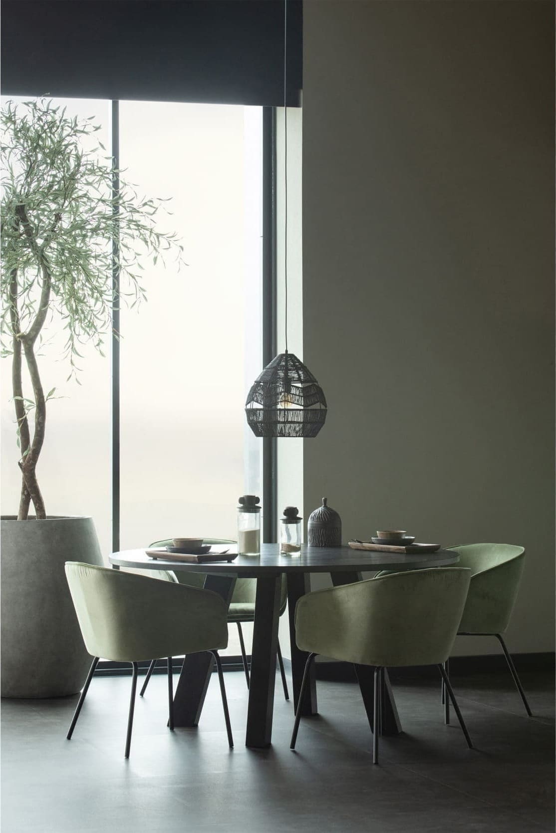 WOOOD Rhonda Xl Eetkamertafel Ø150cm Eiken Blacknight Oil blacknight Eettafel