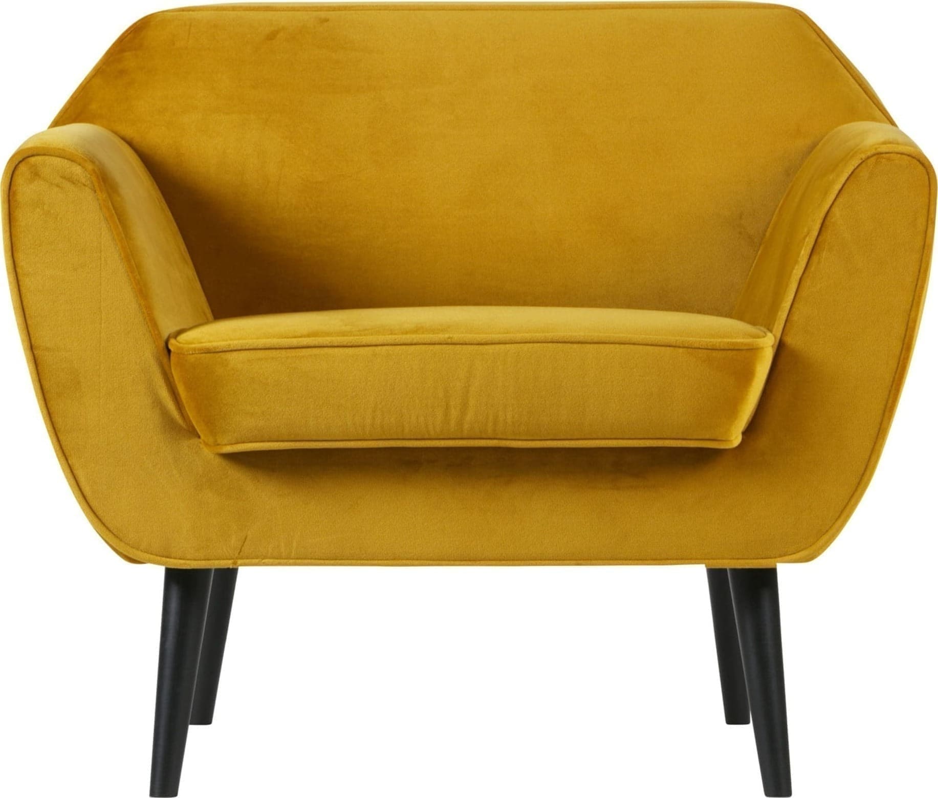 WOOOD Rocco Fauteuil Fluweel Oker Ochre Bank