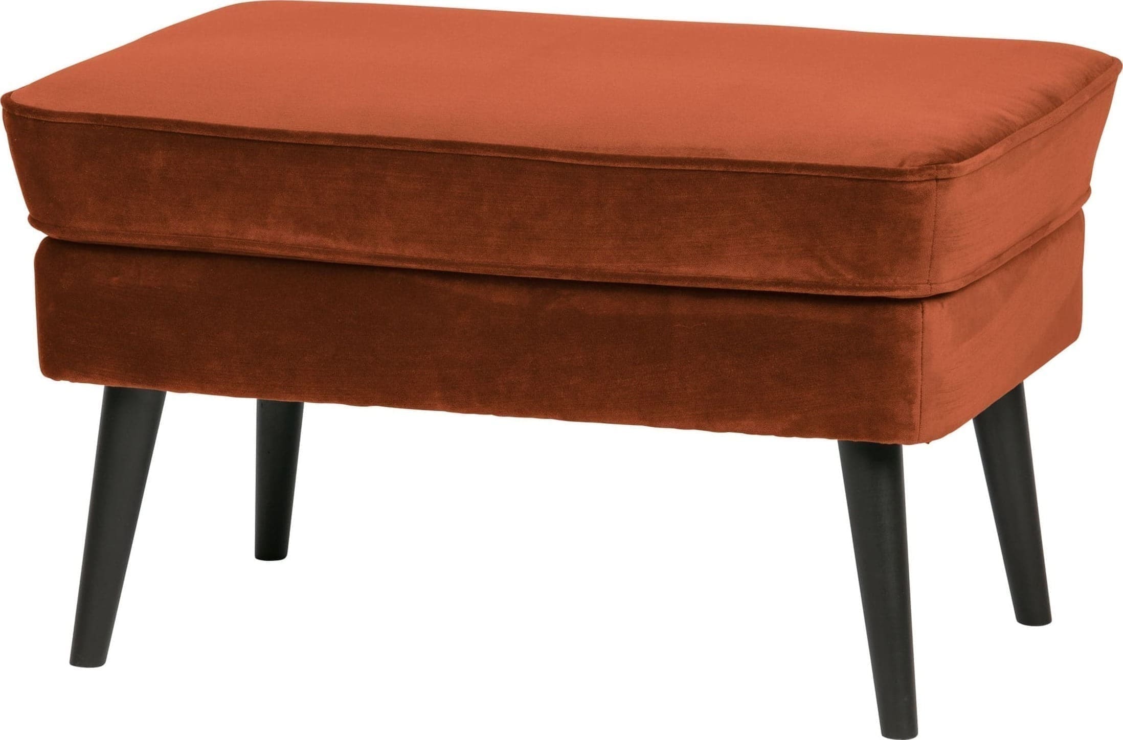 WOOOD Rocco Hocker Fluweel Roest Rust Eetkamerstoel