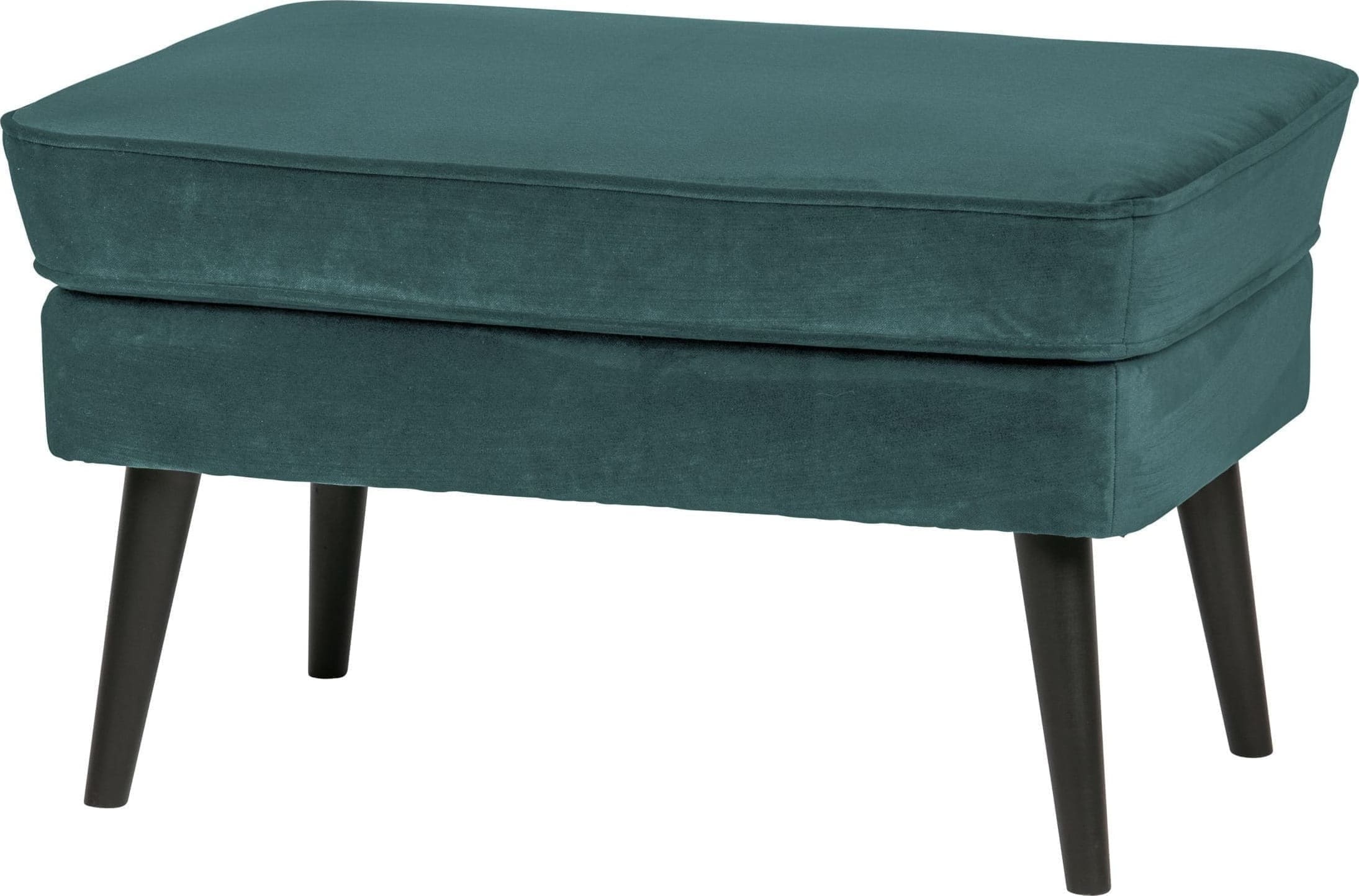 WOOOD Rocco Hocker Fluweel Teal Teal Eetkamerstoel