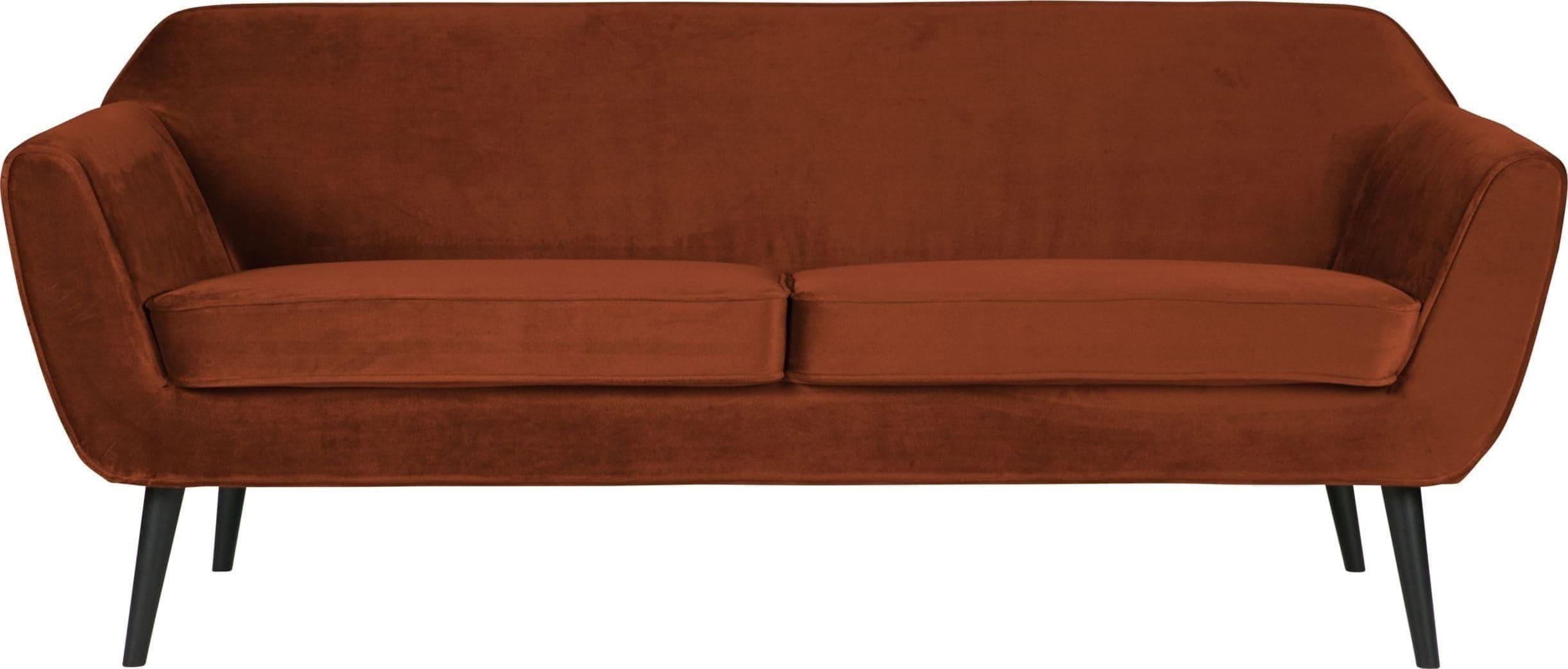WOOOD Rocco Sofa 187cm Fluweel Roest Rust Bank