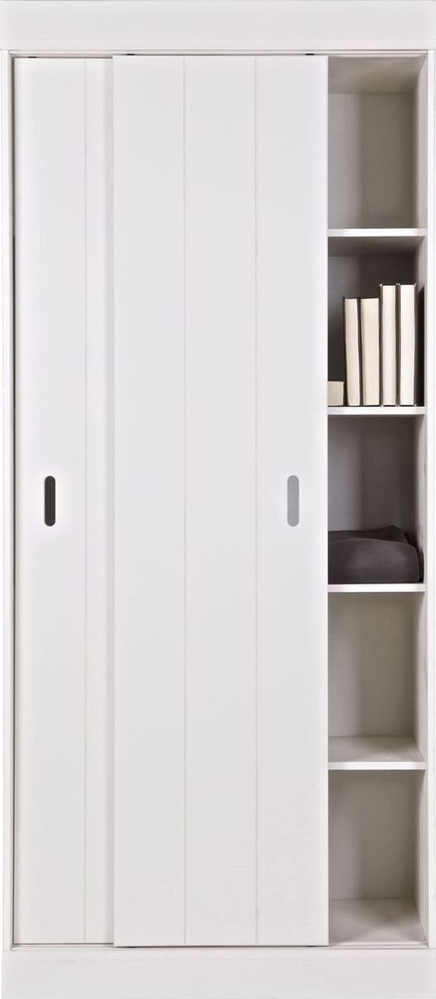 WOOOD Row Plankenkast Met Schuifdeuren White Kast