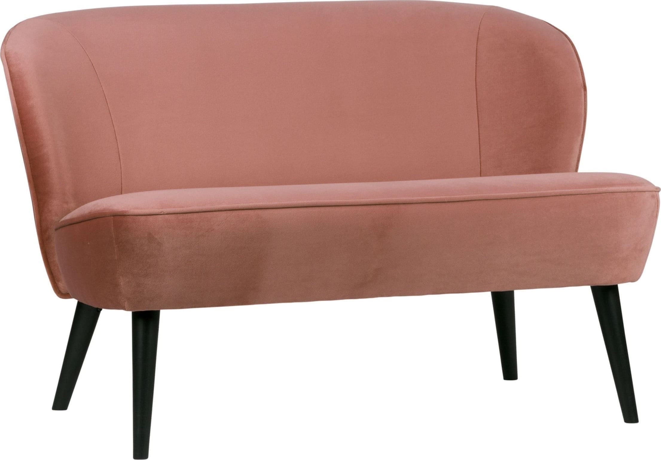 WOOOD Sara Bankje Fluweel Oud Roze Pink Bank