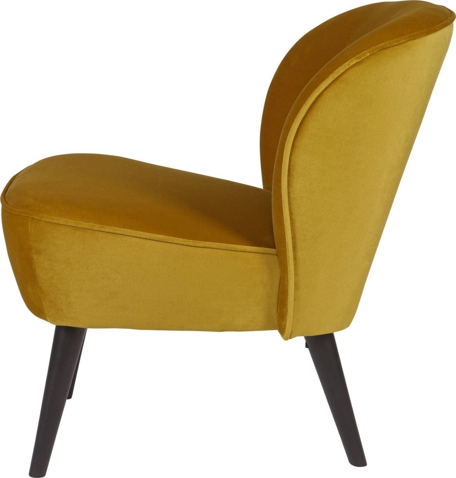 WOOOD Sara Fauteuil Fluweel Oker Ochre Bank