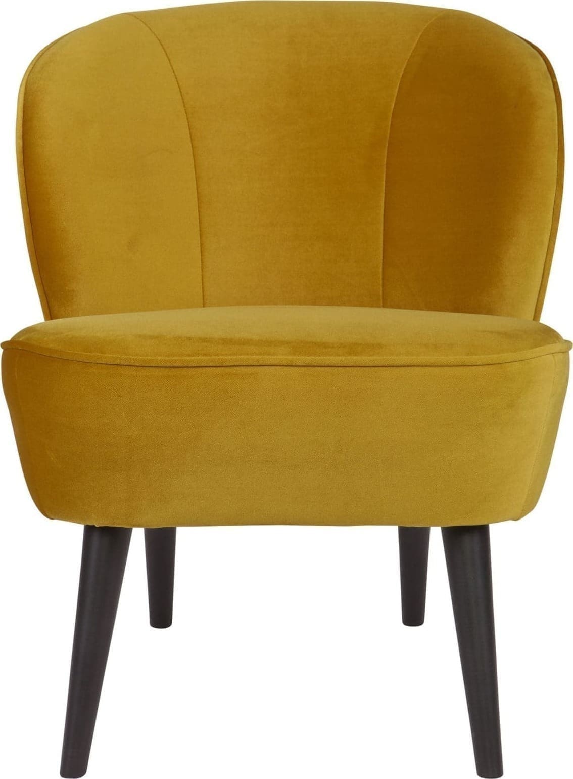 WOOOD Sara Fauteuil Fluweel Oker Ochre Bank