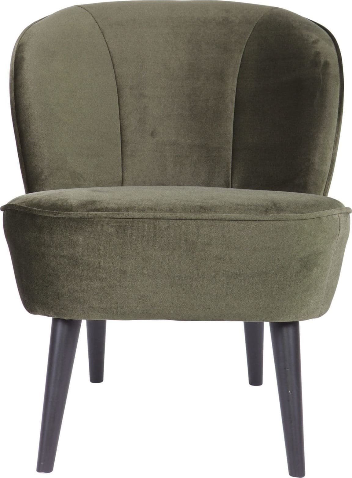 WOOOD Sara Fauteuil Fluweel Warm Groen Green Bank