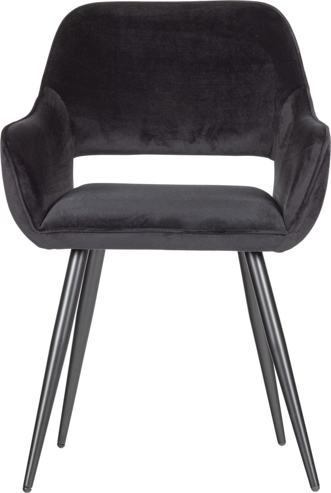WOOOD Set V 2 - Jelle Stoel Fluweel Zwart Black Eetkamerstoel
