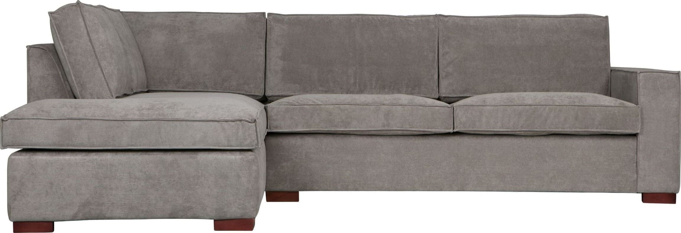 WOOOD Thomas Hoekbank Ribstof Links Vergrijsd Groen Weathered green Bank
