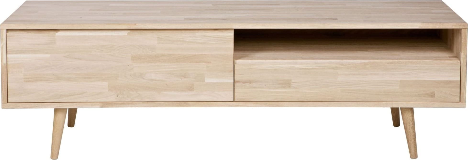 WOOOD Tygo Tv Meubel 150 Eiken Met Retro Poten Oak Kast