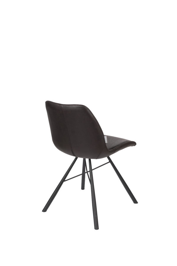 Zuiver Chair Brent Air Chocolate Black  Eetkamerstoel