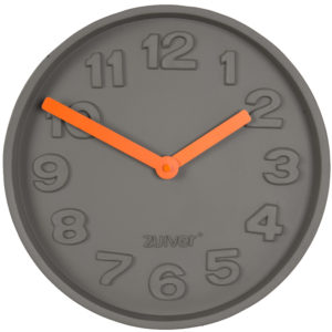 Zuiver Clock Concrete Time Orange  Klok