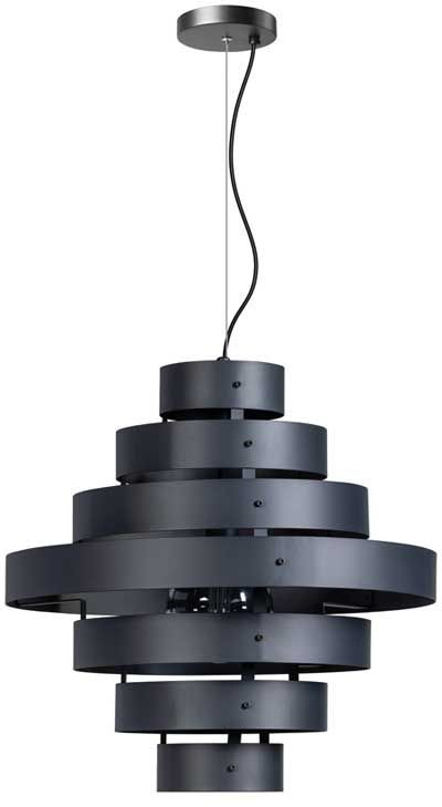 Blagoon hanglamp 7 rings E27 D500xH15000mm antraciet ETH verlichting 05-HL4358-30
